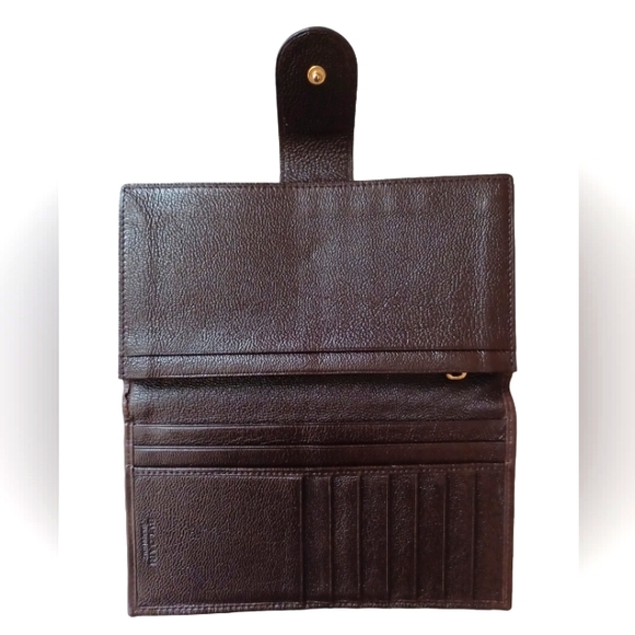 ⚜️BVLGARI DARK BROWN DOPPIO TONDO LEATHER BI-FOLD WALLET - Picture 4 of 15